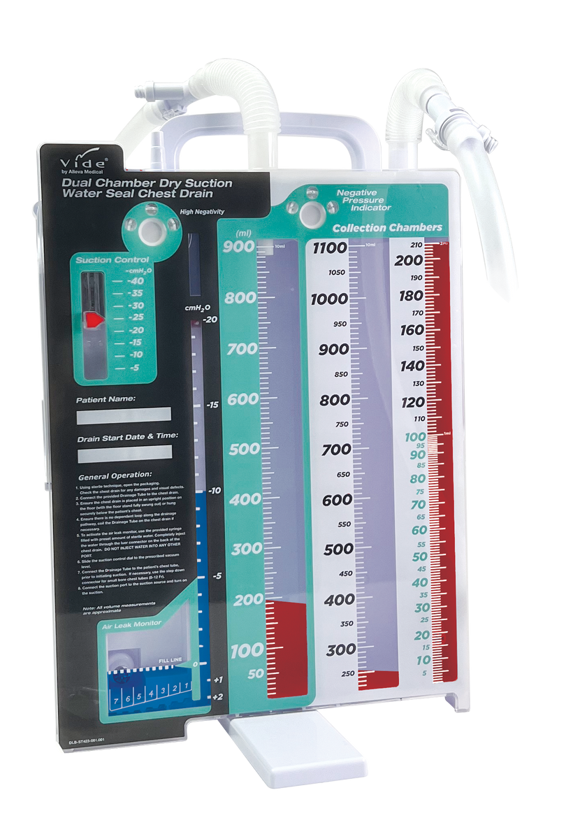 Vide Dual Chamber Dry Suction Water Seal Chest Drain (DryWet) ST4230 Legend Master